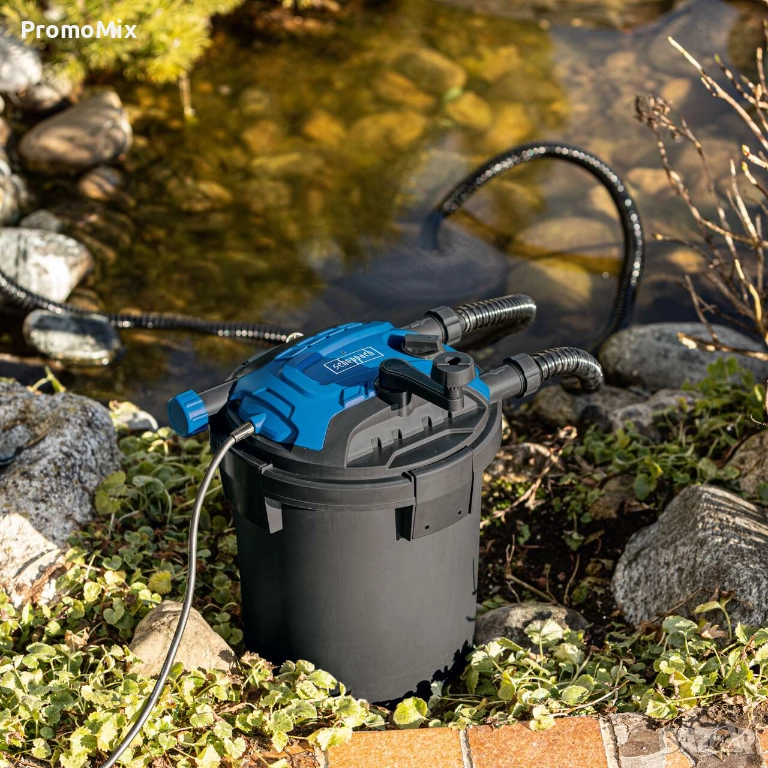 Водна помпа за градинско езеро Scheppach PFS8000 43W UV лампа Филтър за фонтани и езера, снимка 1