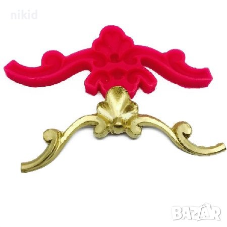 Рококо орнамент силиконов молд форма фондан гипс декор , снимка 1