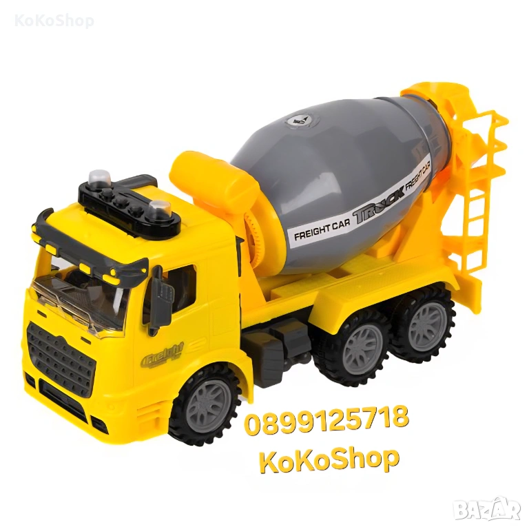 Детски бетоновоз със звук и светлина-30x11x16 см., снимка 1