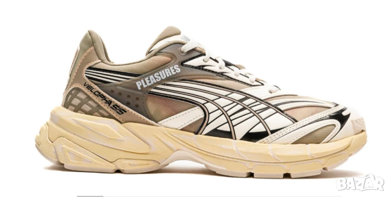 маратонки Puma x Pleasures Velophasis Overdyed (Cream)  номер 47, снимка 1