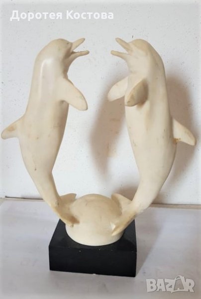 Красива статуетка с 2 делфина, снимка 1