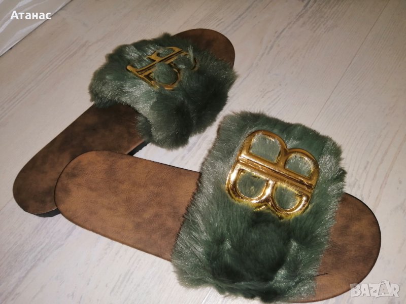 Дамски чехли с пух р. 38, снимка 1