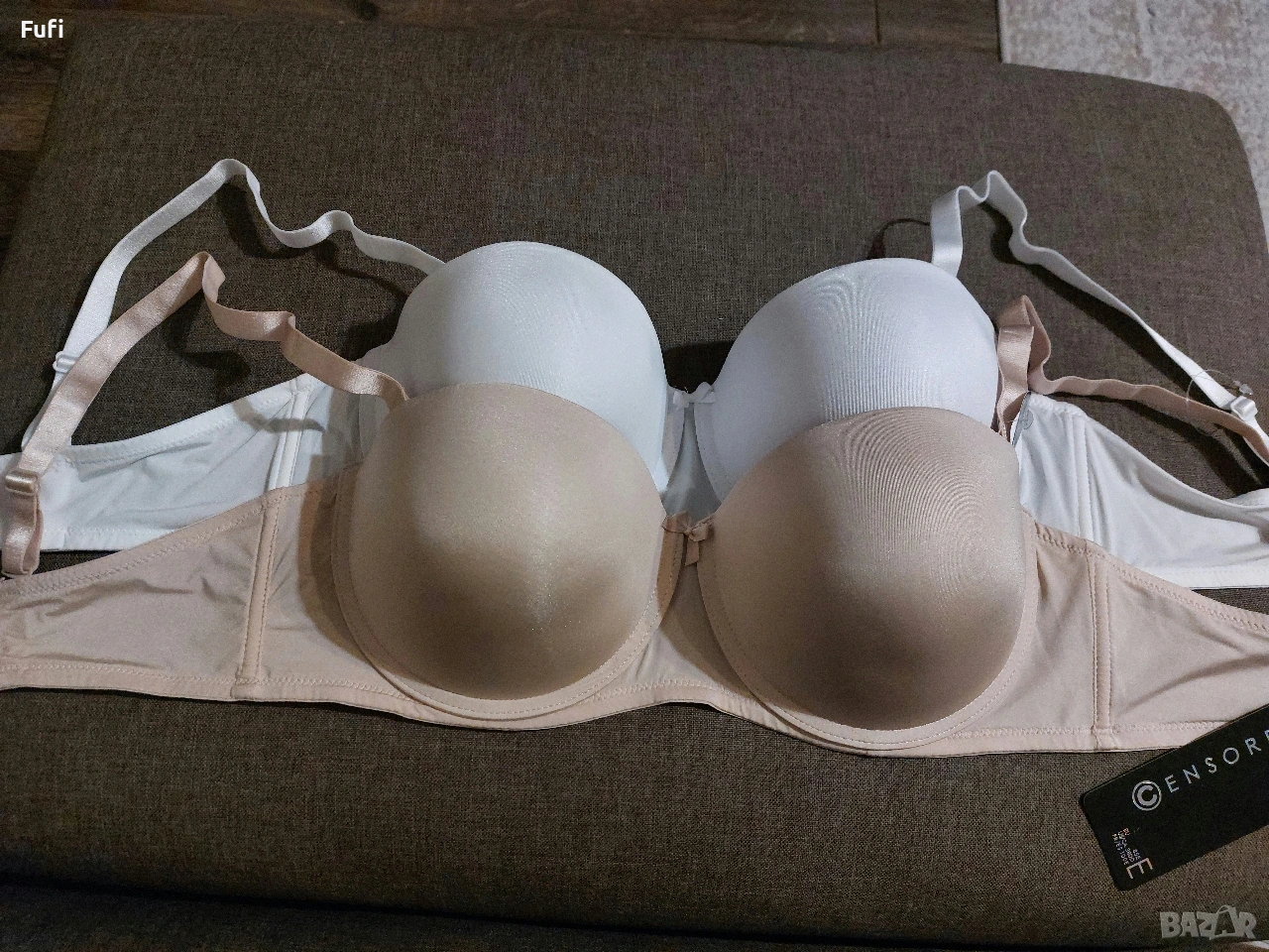 6 евро за 2 броя нови сутиена, големи размери, размери 85 Д и 85 Е, с етикет , снимка 1
