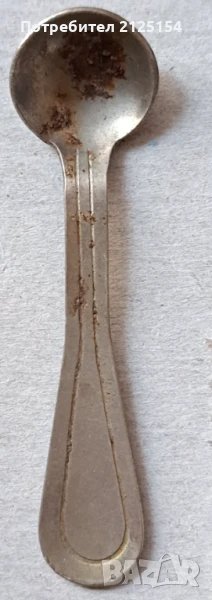 Стара миниатюрна лъжичка за хайвер или горчица. , снимка 1