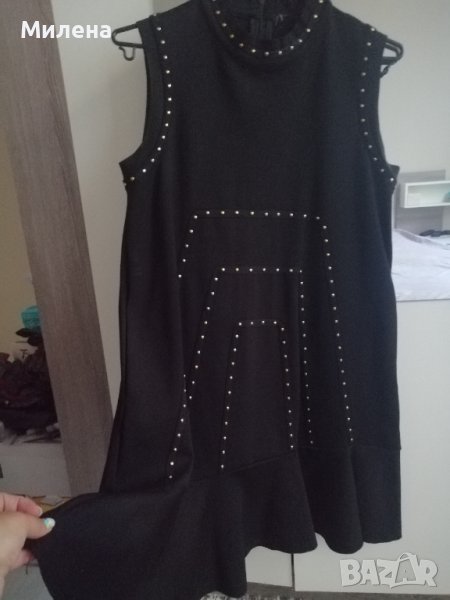 Висок клас къса рокля /туника/ с капси, снимка 1