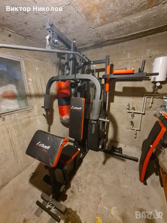 Гладиатор Actuell и Лежанка с лост 10кг и тежести 100кг, снимка 1