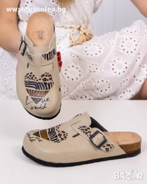 🥁 Намаление - Ортопедични чехли със стелка от естествен велур | Марка Tuasolea, снимка 1