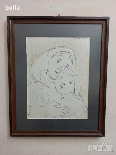 КАРТИНА ,РИСУНКА НА ГЕОРГИ ПЕТРОВ -АНЕТА ДРЪГУШАНУ, снимка 1