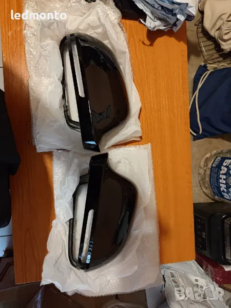 Черни странични капаци за огледала Audi A4 A5 B8 A3 8P A6 C6 Q3 – Пълен заместител с клипсове, снимка 1