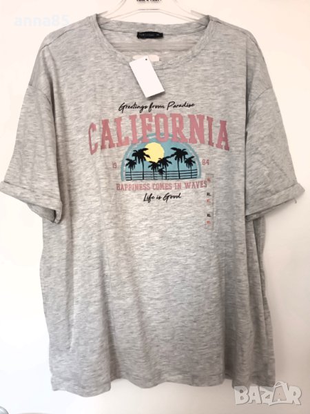 ХЛ-2ХЛ Сива тениска California, снимка 1