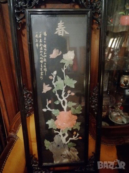  Картина (пано) за стена - естествен нефрит, снимка 1