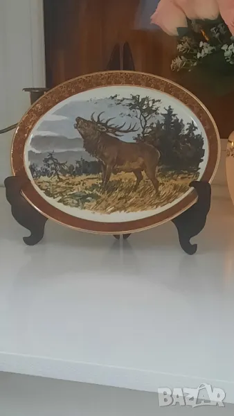 Колекционерски порцелан Плато "Елен",England , снимка 1