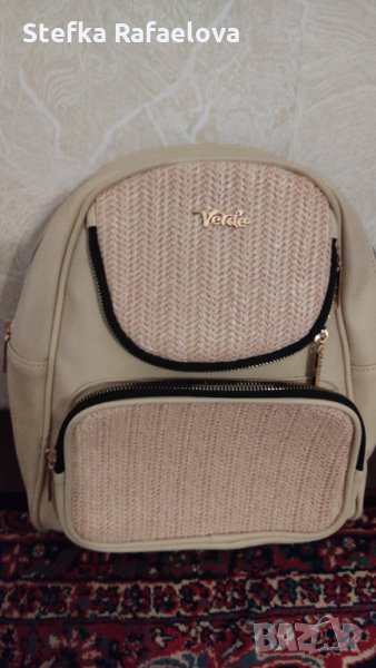 Светло бежова раница, снимка 1