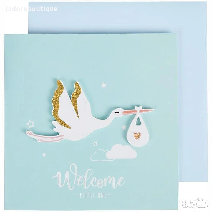 Бебешка аудио картичка Welcome little one с персонален запис, снимка 1