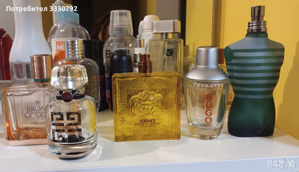 Празни шишета от парфюми Givenchy, Hugo Boss, Jean Paul Gaultier, Versace, Estée Lauder, снимка 1