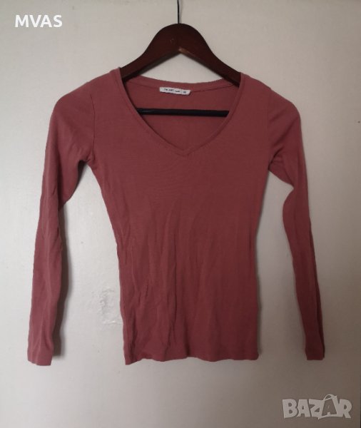 Нова Calliope - 50% дамска блуза с дълъг ръкав и триъгълно деколте XS , снимка 1