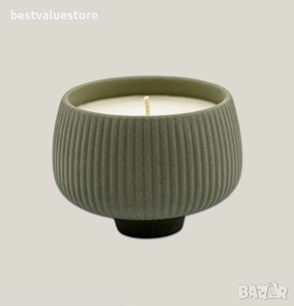 Ароматна Свещ Зелено Желание 190 Гр., снимка 1