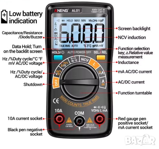 Мултиметър,Мултицет,LCR измерител, снимка 1