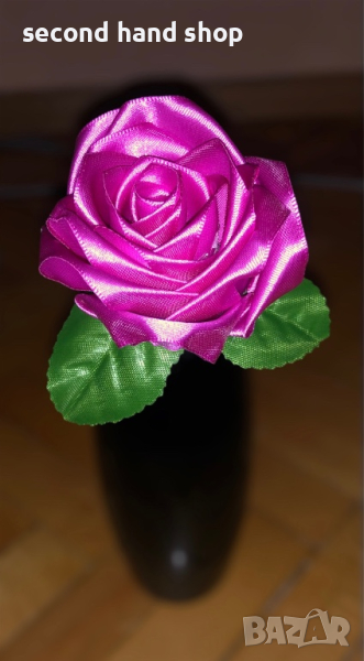 Ръчно изработени сатенени рози, снимка 1