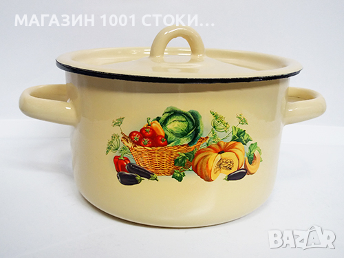 Тенджера Емайлирана с декор 4.5 Л. , снимка 1