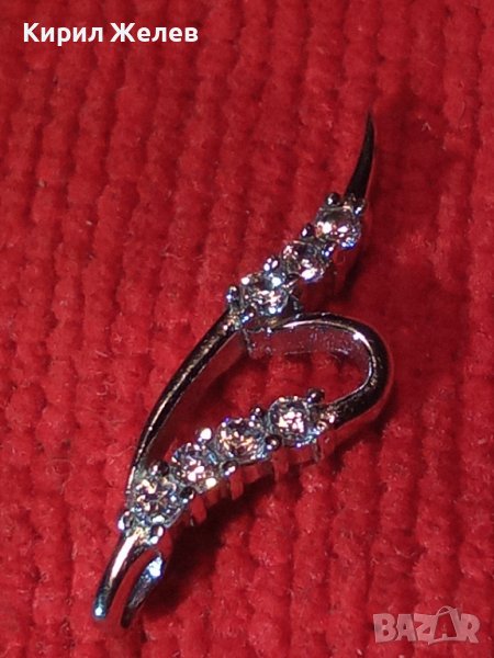 НЕЖЕН СКЪПОЦЕНЕН АРТ ПЕНДАНТ РОДИРАНО СРЕБРО 925 с ФАСЕТ ЦИРКОНЧЕТА МЕДАЛЬОН 34373, снимка 1