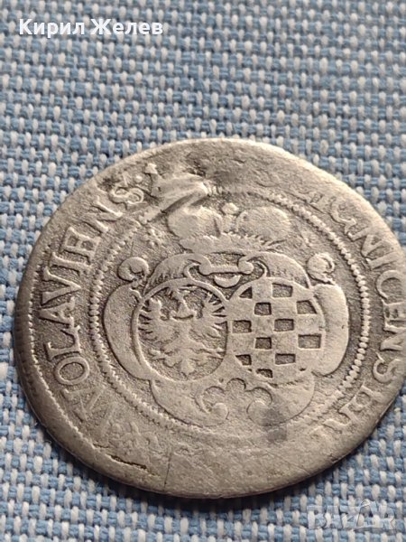 Сребърна монета 6 кройцера 1673г. Луйза фон Алхант Силезия 29767, снимка 1