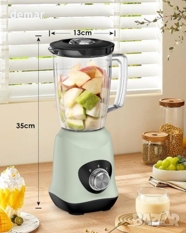 Блендер за сок Cosicosy с кана 1 л без BPA, 500 W, 2 скорости, зелен, снимка 7 - Блендери - 44459747