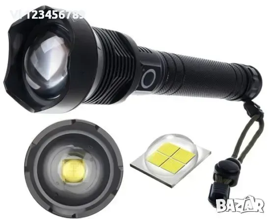 Изключително мощен LED прожектор X-Balog P90 метален, снимка 2 - Къмпинг осветление - 49743160