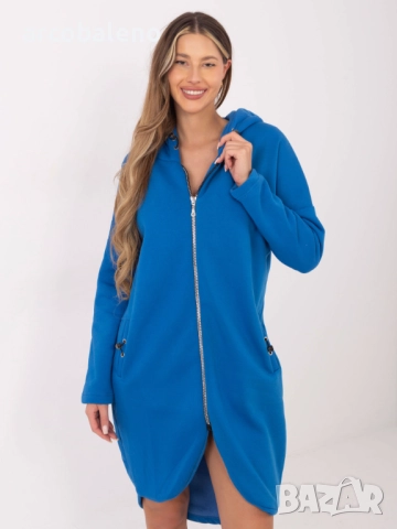 Дамски дълъг преходен суичър с качулка и цип Tina, 5цвята , снимка 13 - Суичъри - 52931058