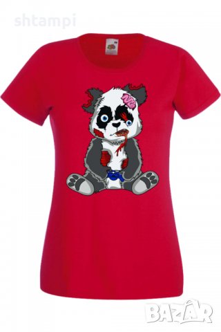 Дамска Тениска Panda Bear Zombi Gamer STAGE 2,Изненада,Повод,Подарък,Празник, снимка 9 - Тениски - 37640055