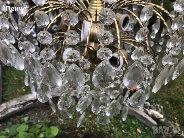 старинен кристален полилей , снимка 6 - Антикварни и старинни предмети - 48331665