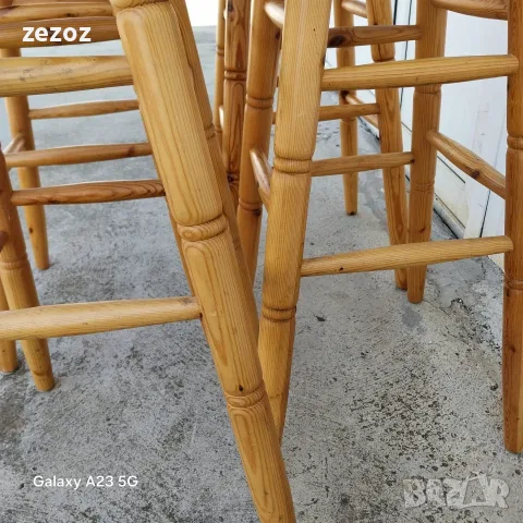 Бар столове масив-4бр, снимка 7 - Столове - 55884755