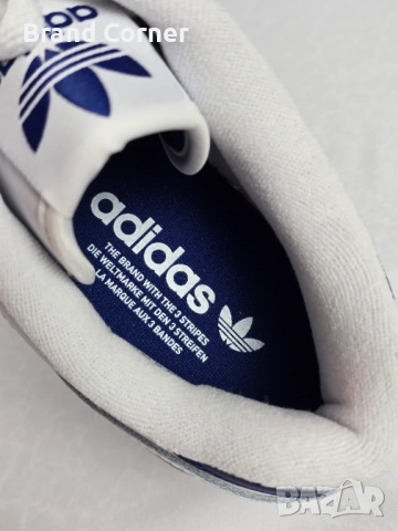 Чисто нови adidas Originals Rivalry Low (Бели/Тъмносини) – Естествена кожа -рст 42 2/3, снимка 6 - Маратонки - 54280363