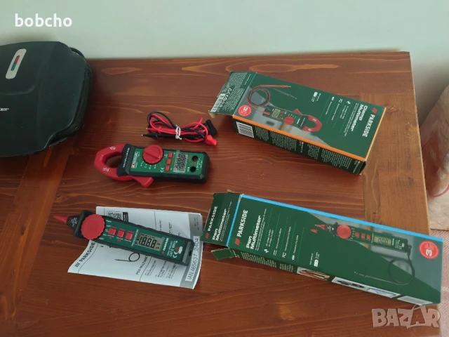 Измервателни уреди: амперклещи и писалка Parkside, снимка 3 - Други инструменти - 50589205