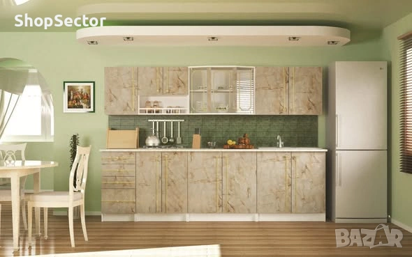 Кухненски шкаф ALINA КУТ НИЗ 80(90)Н 1ДВ тъмен мрамор, снимка 2 - Шкафове - 53277574