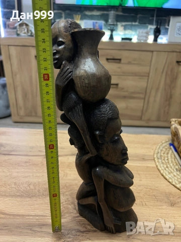 Интересна африканска статуетка от някакво много тежко дърво , снимка 4 - Статуетки - 53965741