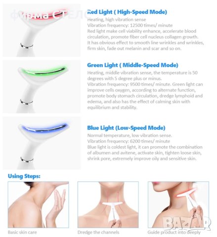 Уред за лифтинг на лице STELS Eternity Q50, Фотонна терапия, LED, снимка 11 - Други - 44432180