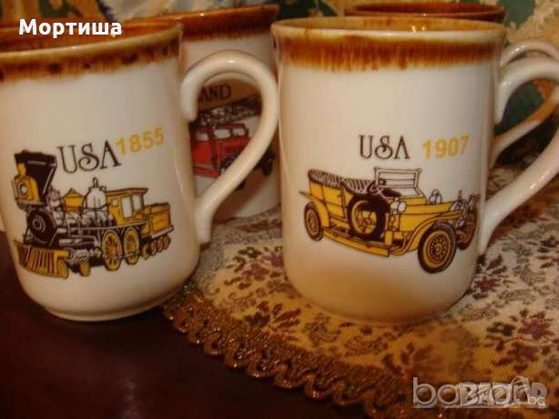Колекционерски чаши с ретро коли , снимка 3 - Чаши - 29253689