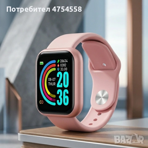 Смарт часовник L18 розов – фитнес тракер с пулс, кръвно, SpO2 и известия от телефон, снимка 4 - Дамски - 54336911