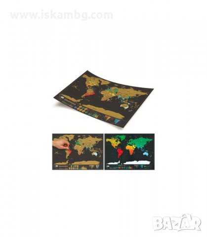 УНИКАЛЕН ПОДАРЪК ЗА ПЪТЕШЕСТВЕНИЦИ, СКРЕЧ КАРТА НА СВЕТА ДЕЛУКС - код ЧЕРЕН ТУБИС 1079, снимка 5 - Други - 34061315