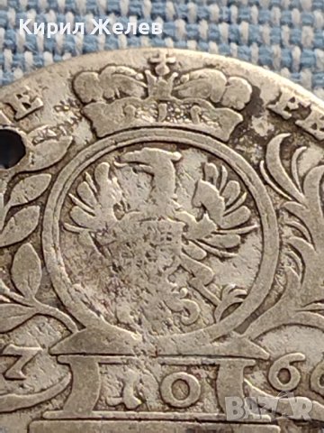 Сребърна монета 10 кройцера 1766г. Фридрих Кристиян Бранденбург Байраут 14924, снимка 10 - Нумизматика и бонистика - 42900566