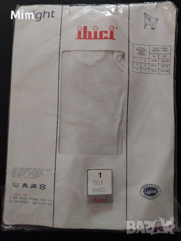Ihici S Бял чорапогащник с ръб , снимка 5 - Бельо - 53882336