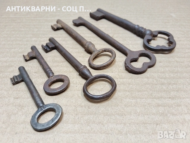 Комплект 6 Броя Стари Ключове За Брави. / НОМЕР 1156., снимка 2 - Антикварни и старинни предмети - 54032652