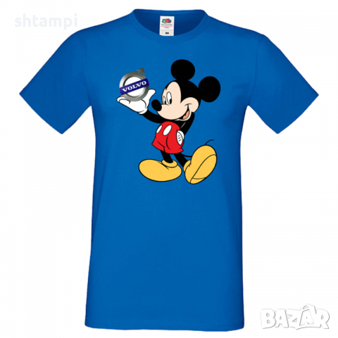 Мъжка тениска Mickey Mouse Volvo Подарък,Изненада,Рожден ден, снимка 2 - Тениски - 36577705