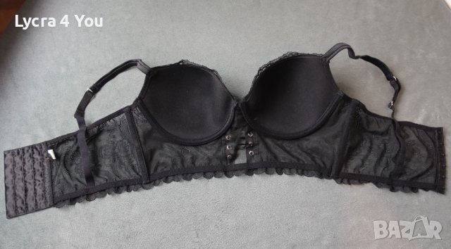 Intimissimi Lingerie 80C луксозен черен дантелен сутиен, снимка 7 - Бельо - 42831935