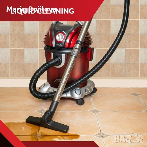 Прахосмукачка с воден филтър Voltz, 1200W-1400W, 15л., Червена