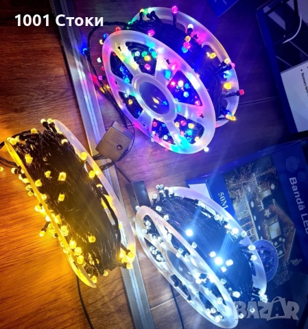 5️⃣0️⃣ метра/1️⃣0️⃣0️⃣МЕТРА Коледни LED Лампи Кристален Диод Контролер с 8режима на светене Водоуст, снимка 3 - Други - 52147157