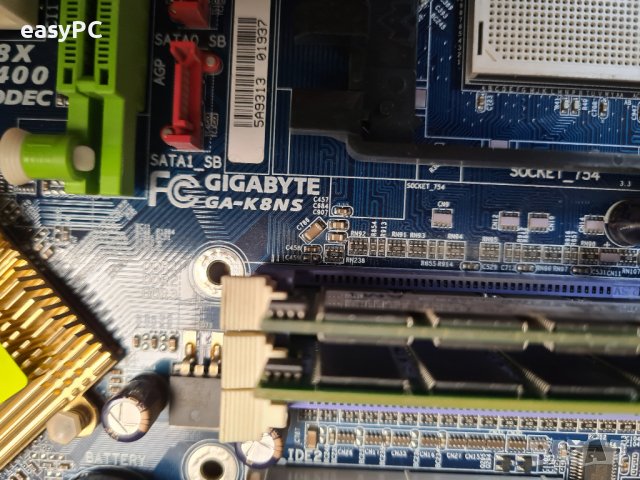 Дънна платка GIGABYTE GA-K8NS сокет 754 + памет 1GB, снимка 2 - Дънни платки - 40796251