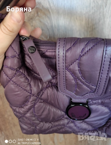 Tommy Hilfiger нова малка лилава капитонирана чанта, снимка 7 - Чанти - 52815878
