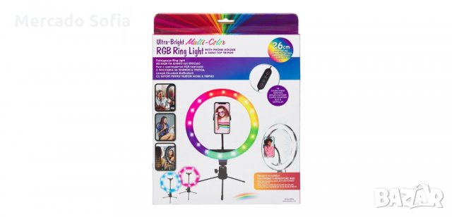 Регулируема ринг лампа с трипод и 120 LED лампички , снимка 5 - Селфи стикове, аксесоари - 34433919